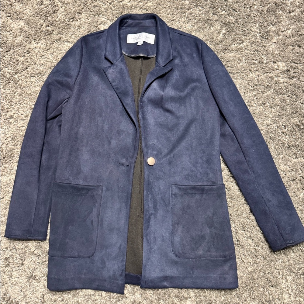 Marc New York Dark Blue Trench Coat